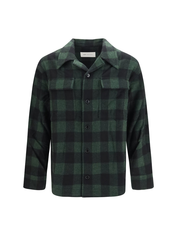 Checked virgin wool Shirt 1