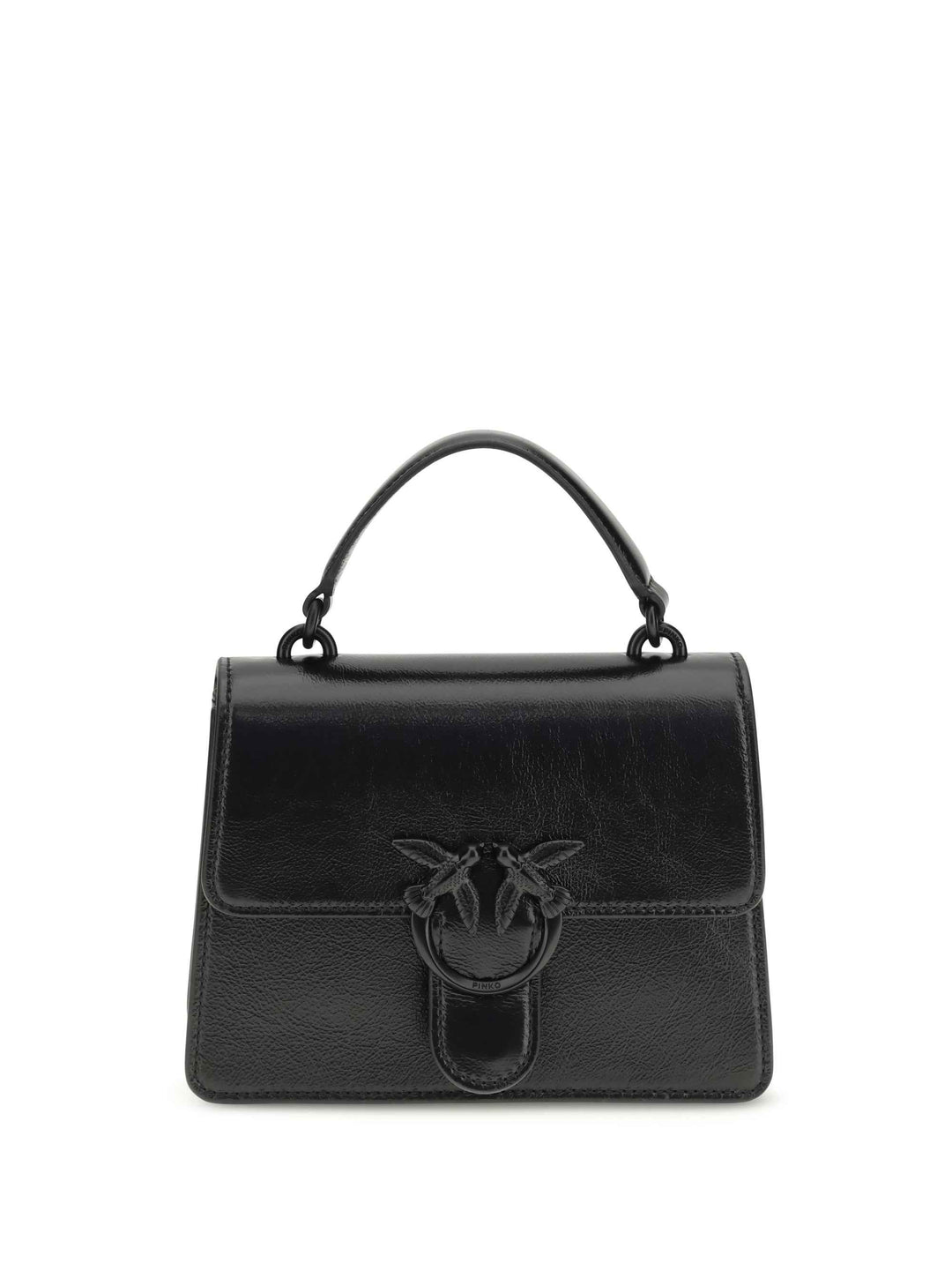 Shiny leather Love One Top mini Handbag
