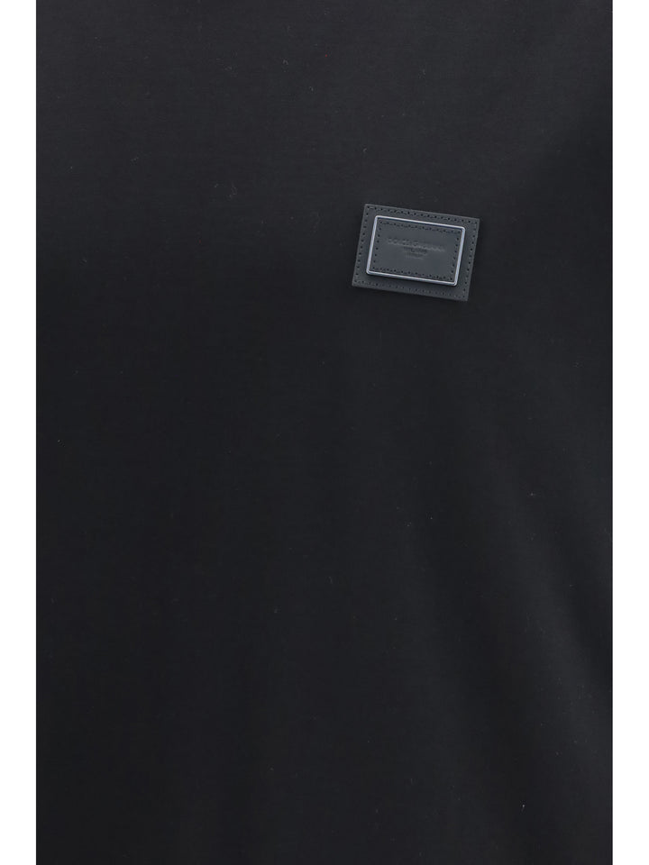 Cotton T-shirt with logo plaque 3