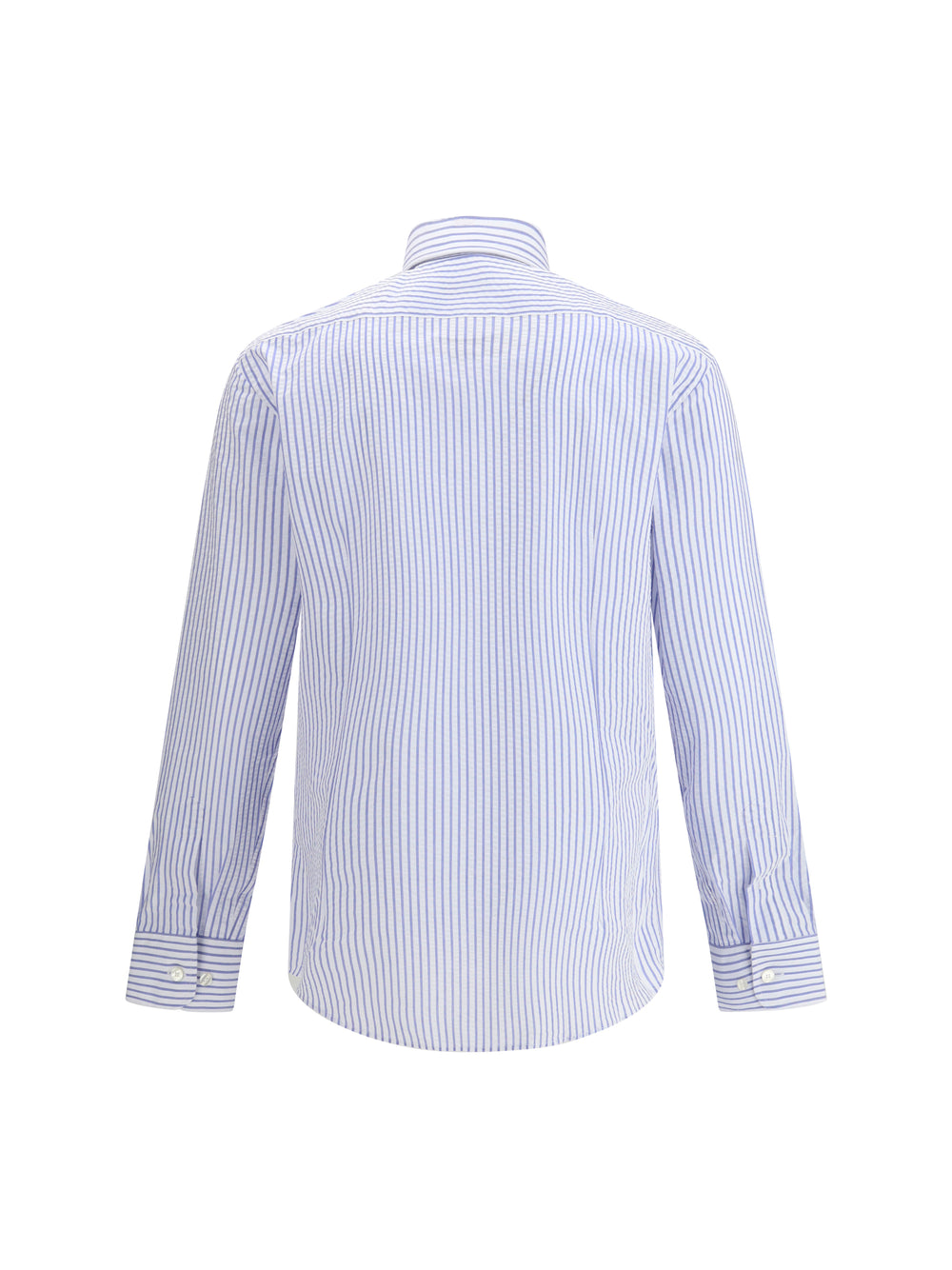 Striped cotton Shirt with an embroidered Pegaso logo on the chest 2