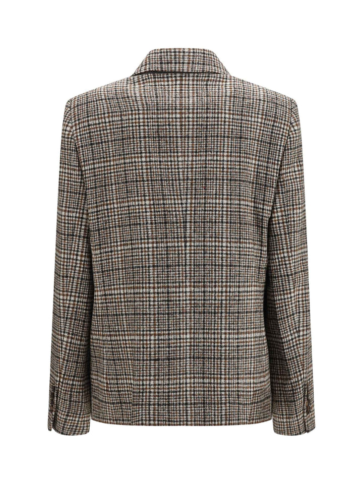 Double-breasted Jacket in alpaca and wool blend
