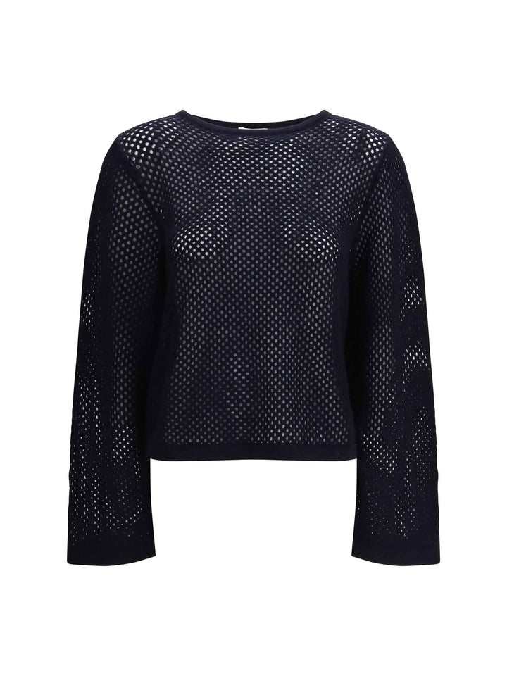 perforated boatneck Jumper