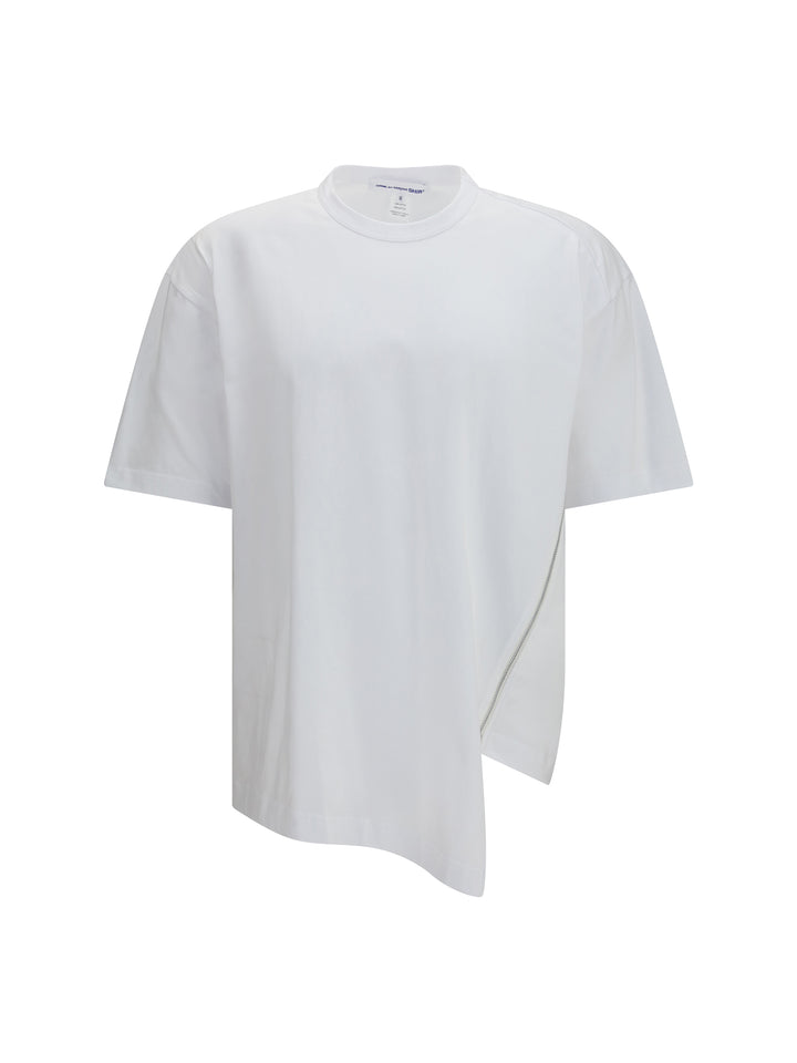 Cotton T-shirt with side zipper 1