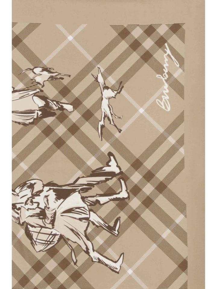 Check silk Twill Scarf