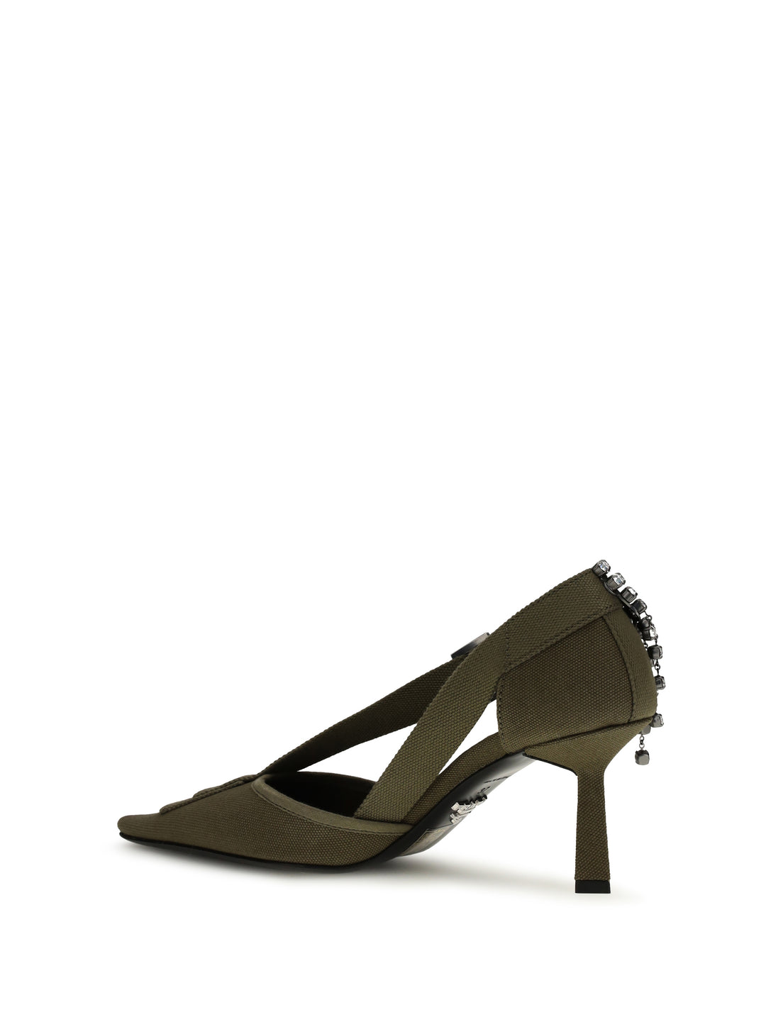 Canvas Pumps with crystals 3