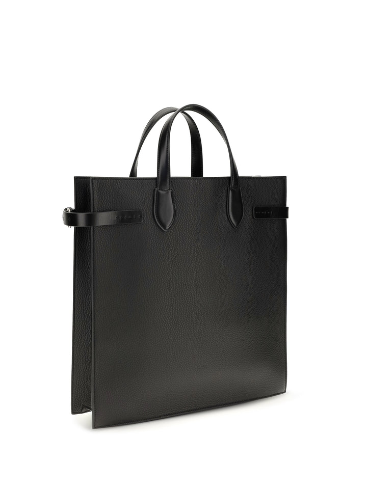 Medium Antibes grained leather Shopping Bag 3