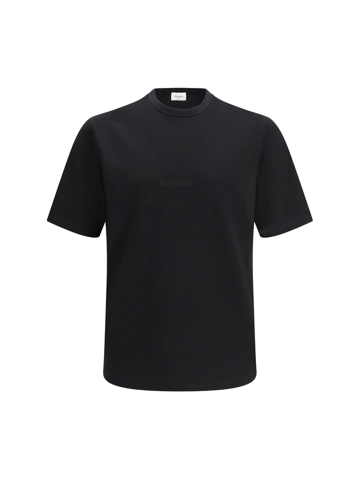 Cotton jersey T-shirt with embroidered logo 1