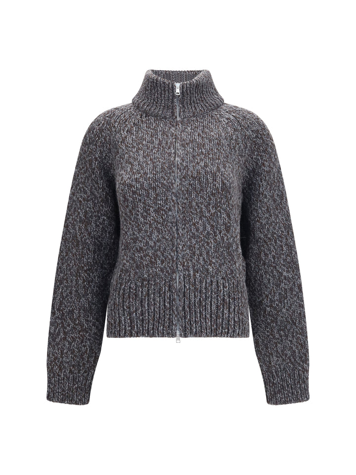 Merino wool zip Cardigan 1