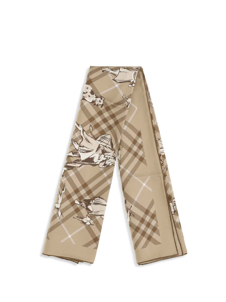 Check silk Twill Scarf