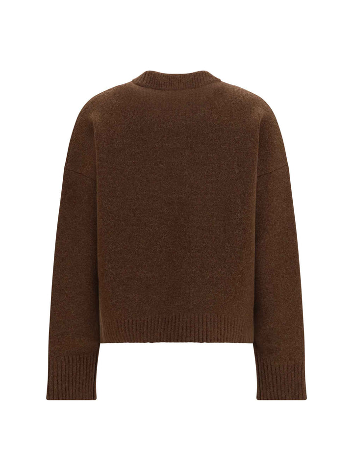 AMI PARIS Knitwear in MARRON CHOCOLAT/ECRU