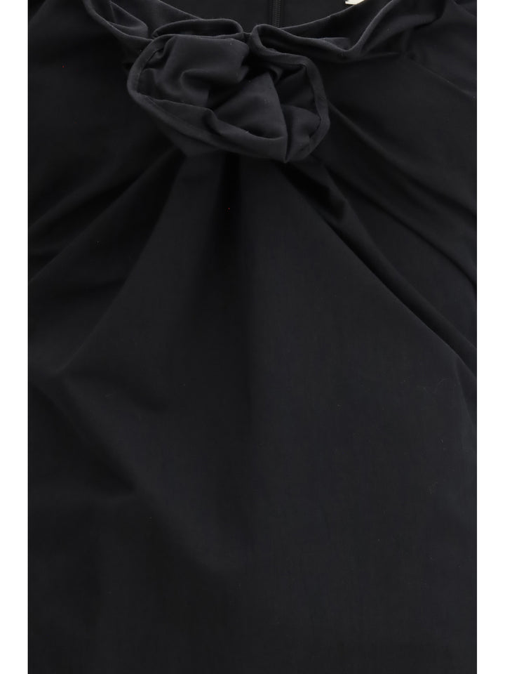 Sleeveless Dress with a draped neckline 3
