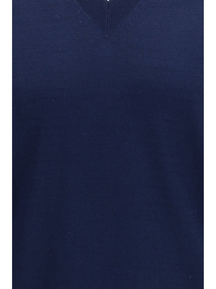 Cotton V-neck Sweater 3