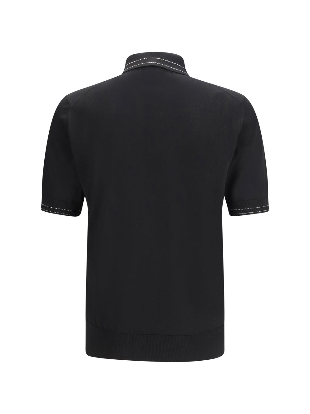 Silk Polo with collar and short sleeves 2