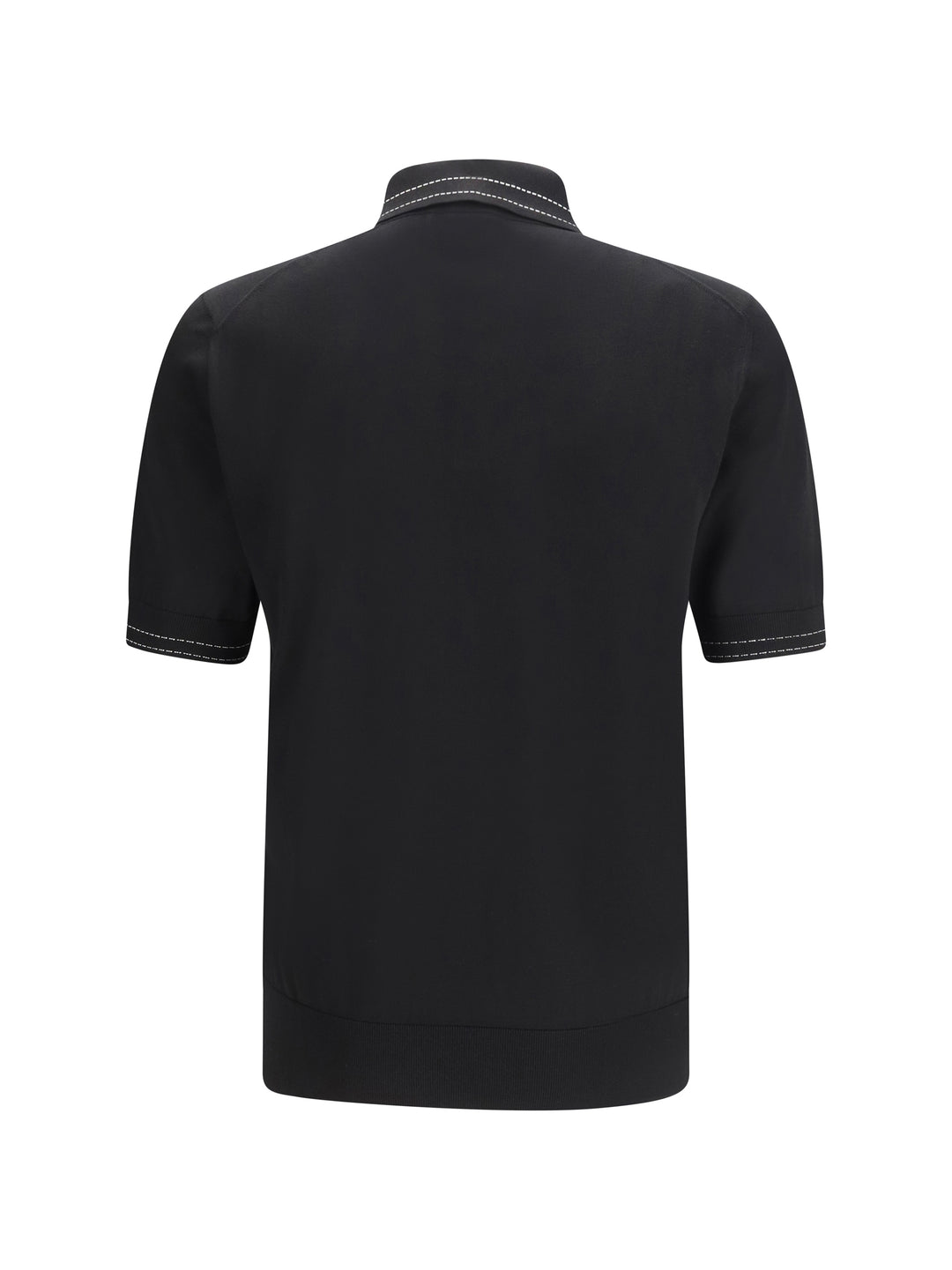 Silk Polo with collar and short sleeves 2