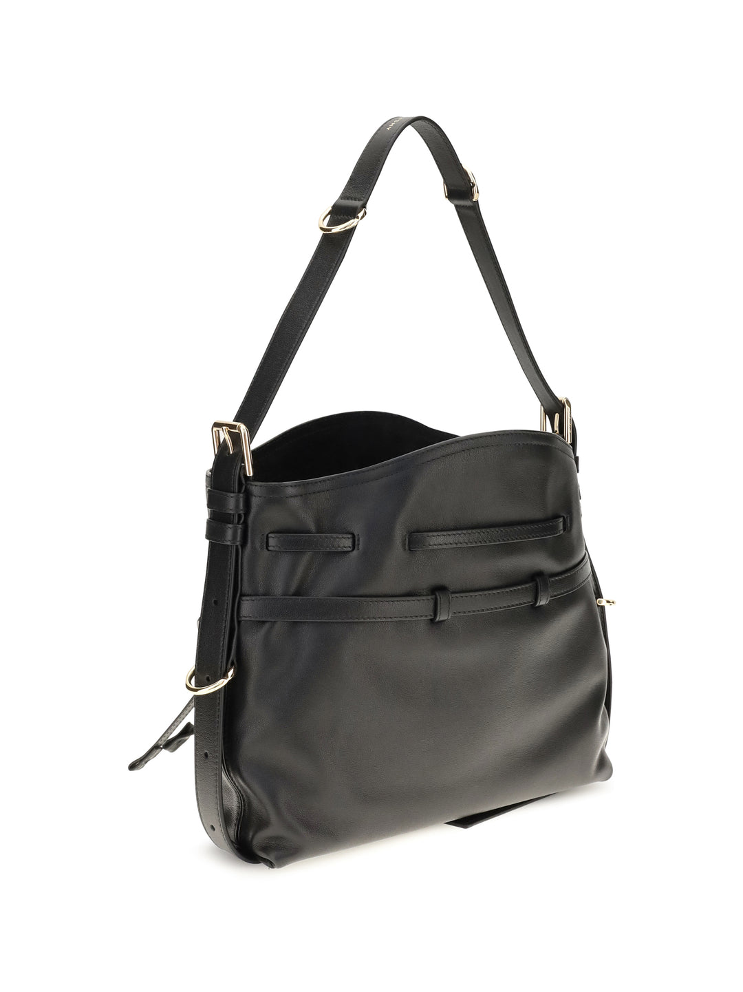 Small Voyou Bucket Handbag in glossy leather 3