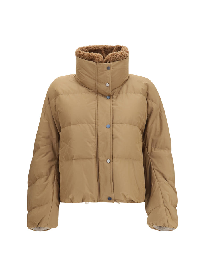 Padded Jacket with shearling collar 1