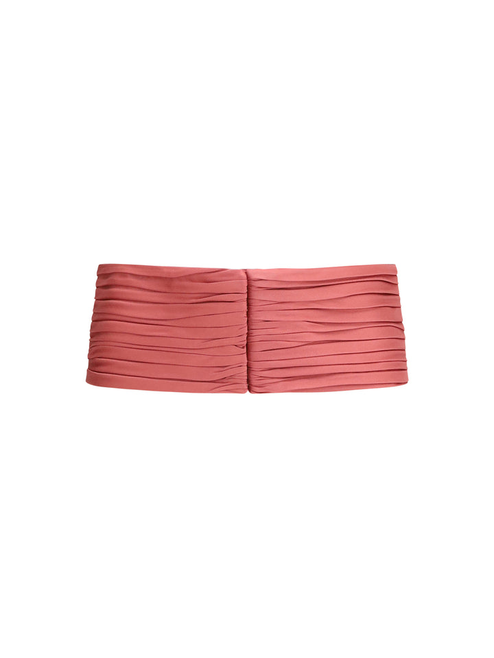Satin pleated Waist Belt 1