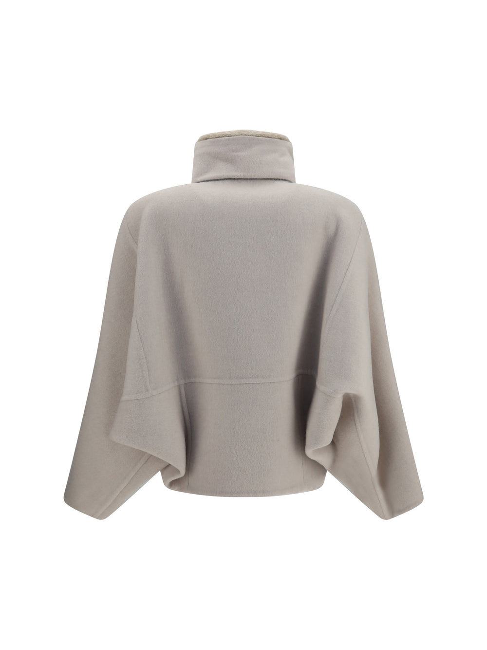 Double-faced virgin wool and cashmere Outerwear with detachable shearling insert 2