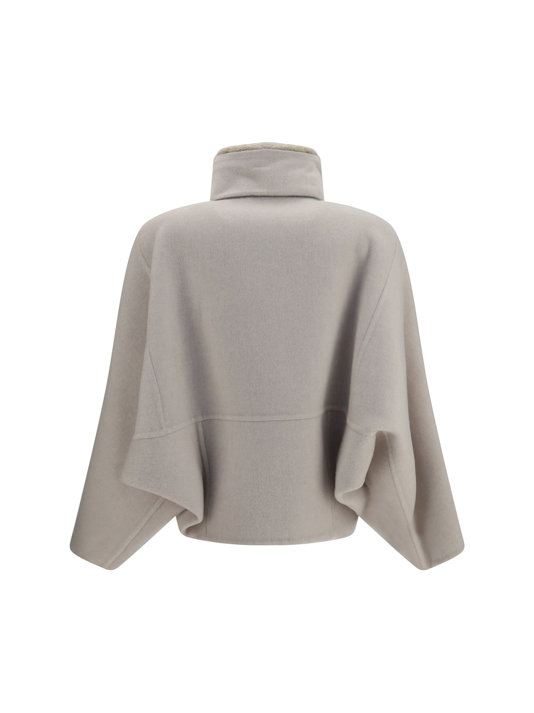 Double-faced virgin wool and cashmere Outerwear with detachable shearling insert 2