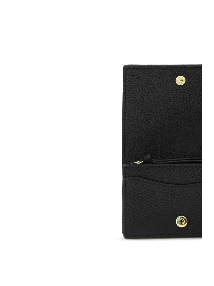 Ganni Bou Card Holder With Flap Grained