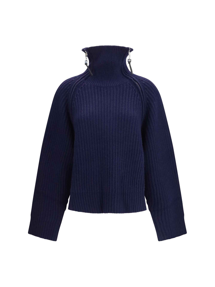 Wool zip-neck Sweater