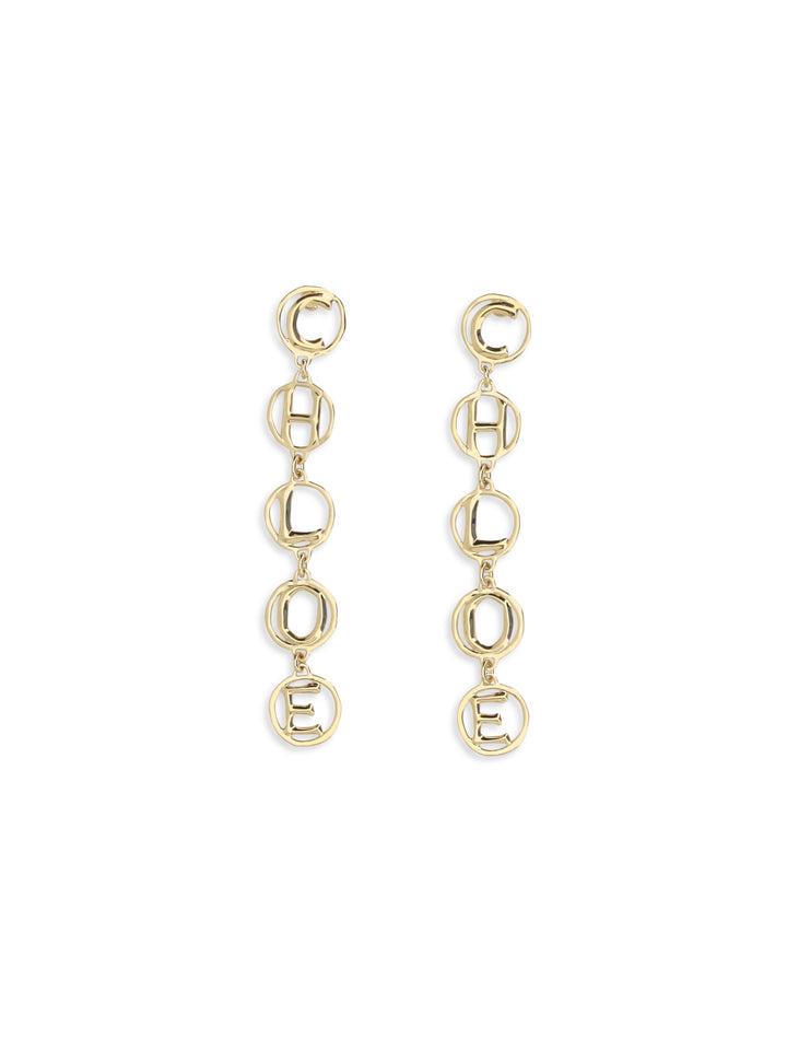 Script drop Earrings 1