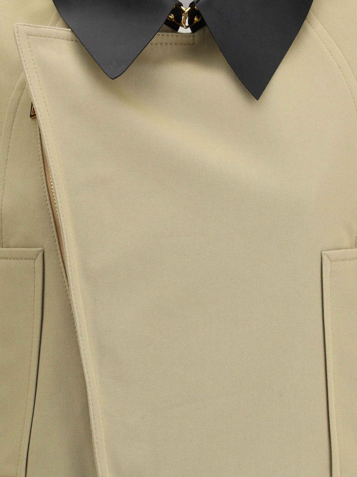Cropped cotton and wool Caban