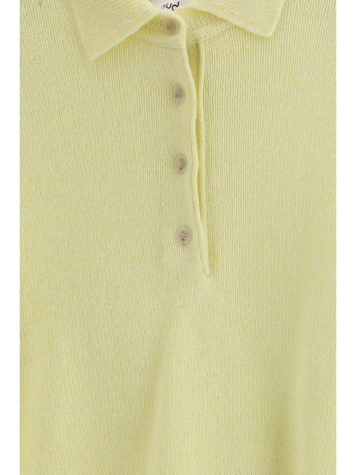 Short-sleeve polo neck Sweater
