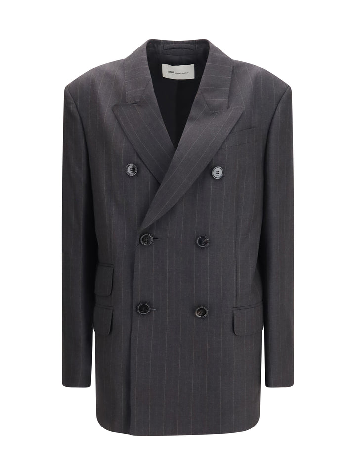 Striped wool double breasted Blazer 1