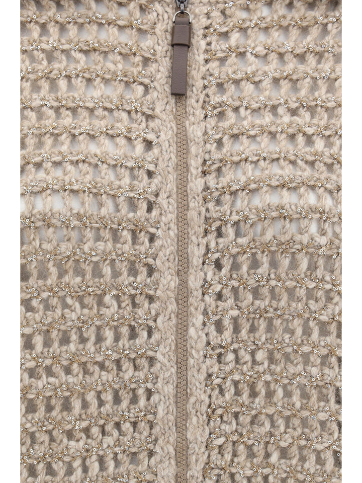 Cashmere Cardigan with central pocket 3