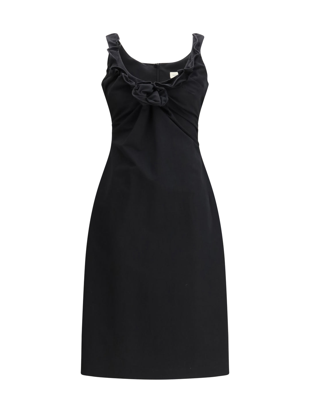 Sleeveless Dress with a draped neckline 1