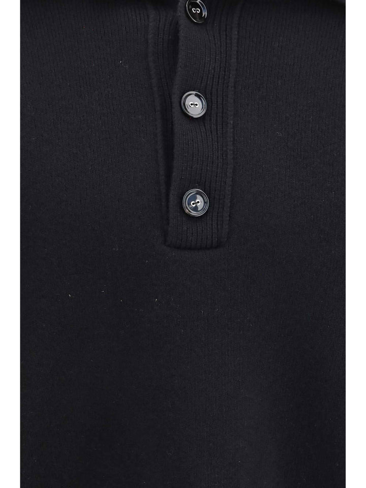 High-neck buttoned Sweater