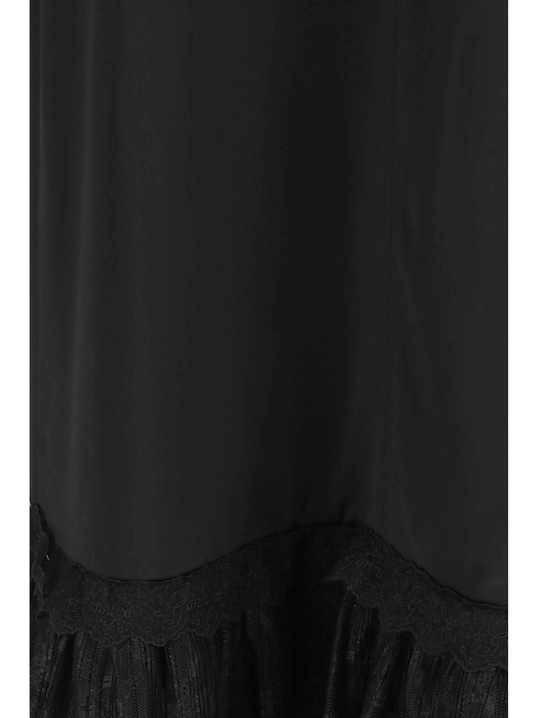 Lace-trimmed satin long Dress
