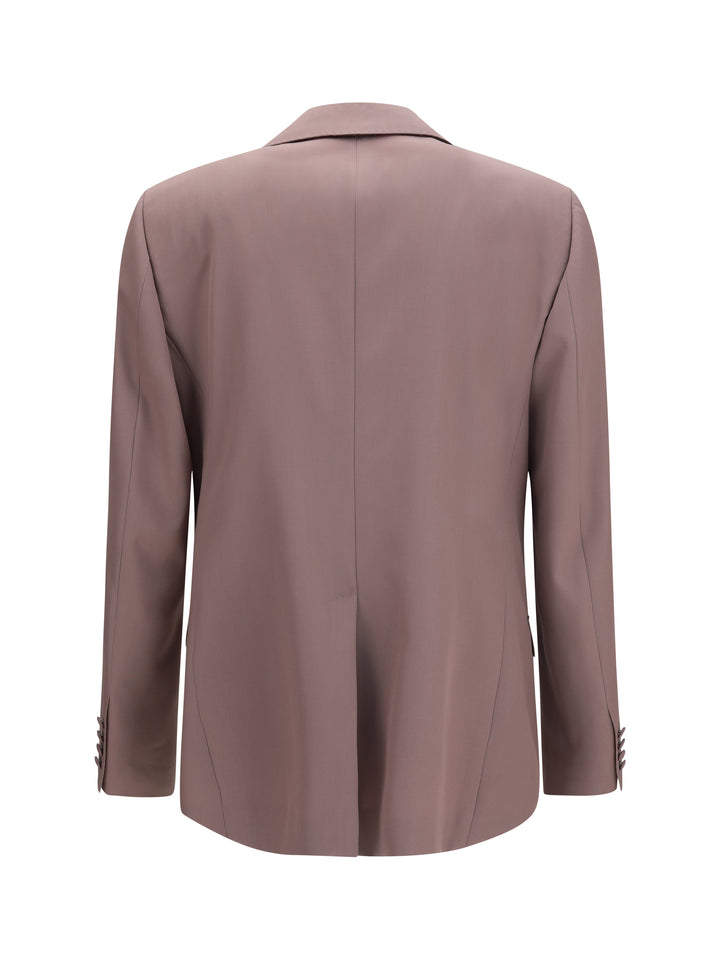 Single-breasted wool poplin Jacket 2