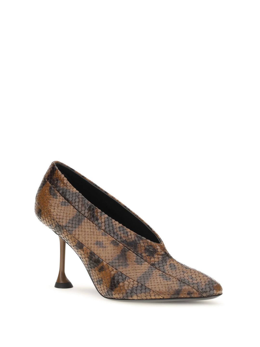 Tee Pieced python-print Pumps 2