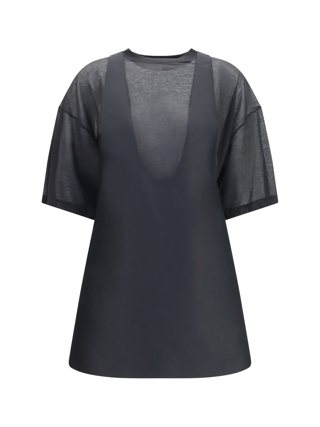 Hybrid Dress with sheer T-shirt 1