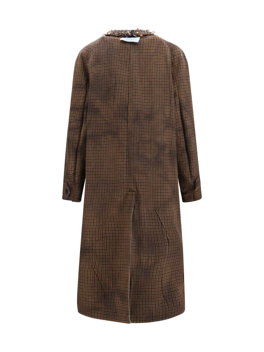 Reversible single-breasted coat with gocce details