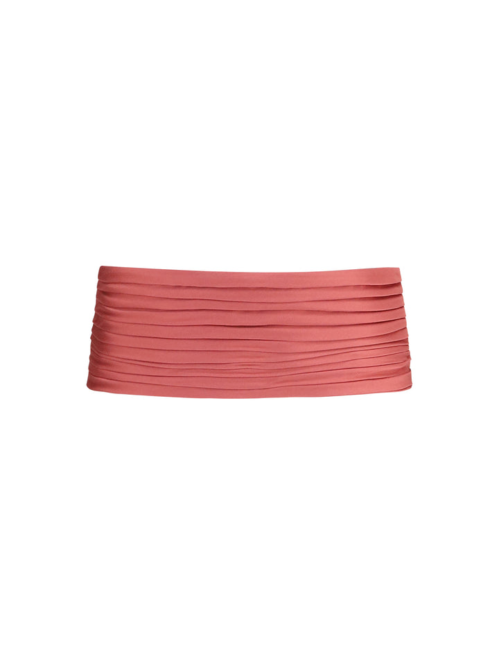 Satin pleated Waist Belt 2