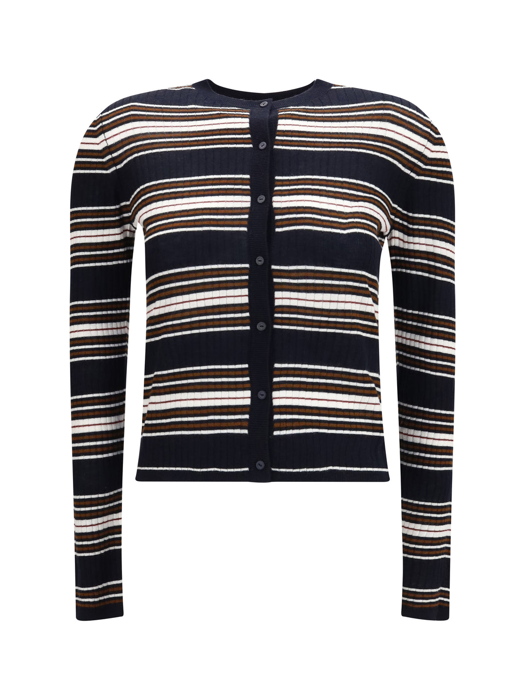 Striped silk and wool Cardigan 1
