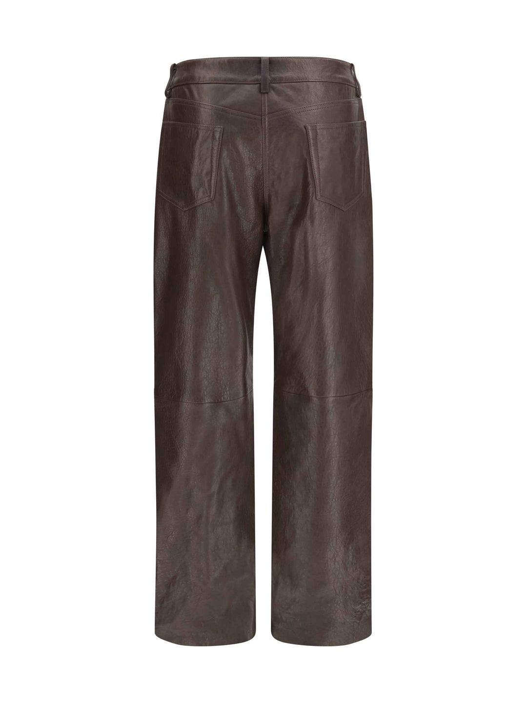 Straight-leg leather Pants