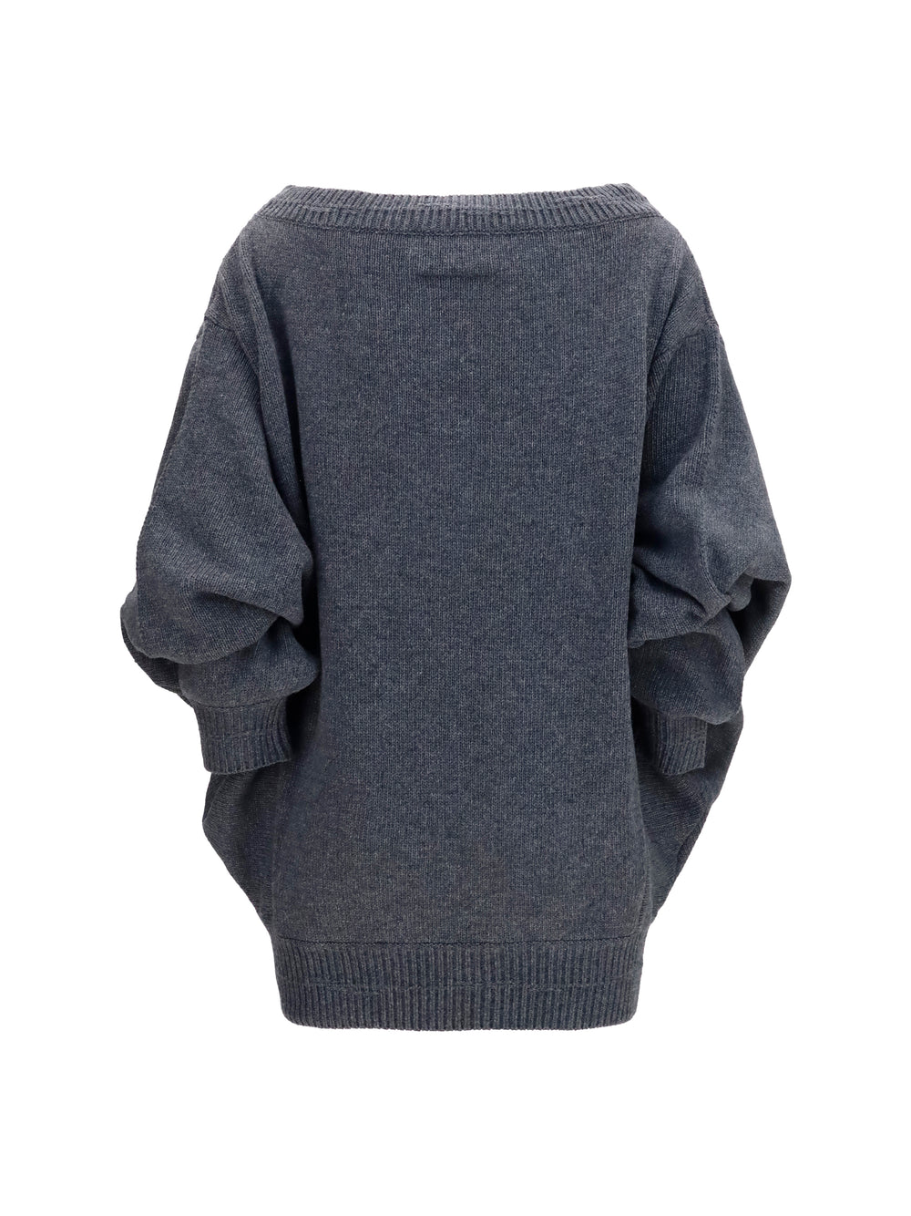 Wool-blend mini Dress with wide sleeves 2
