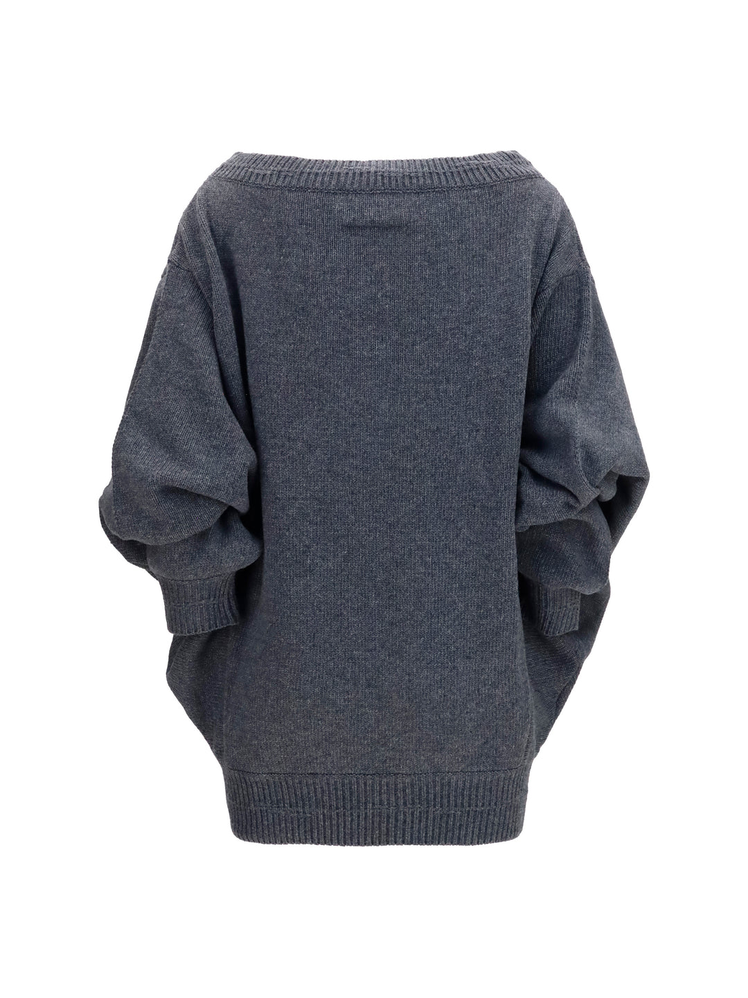 Wool-blend mini Dress with wide sleeves 2