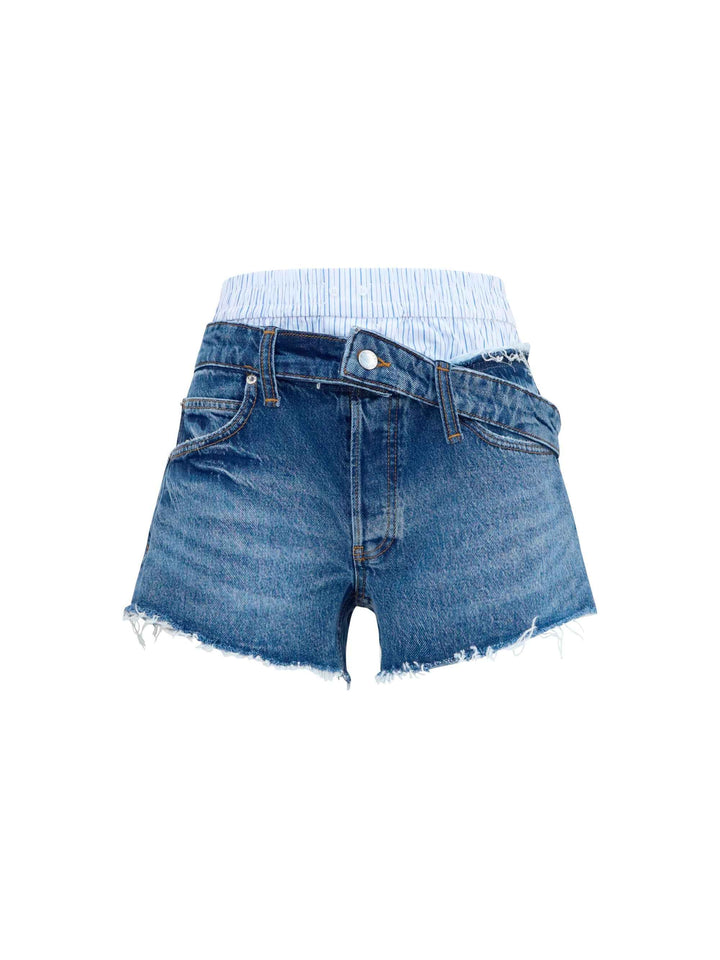 Denim Shorts with boxer detail