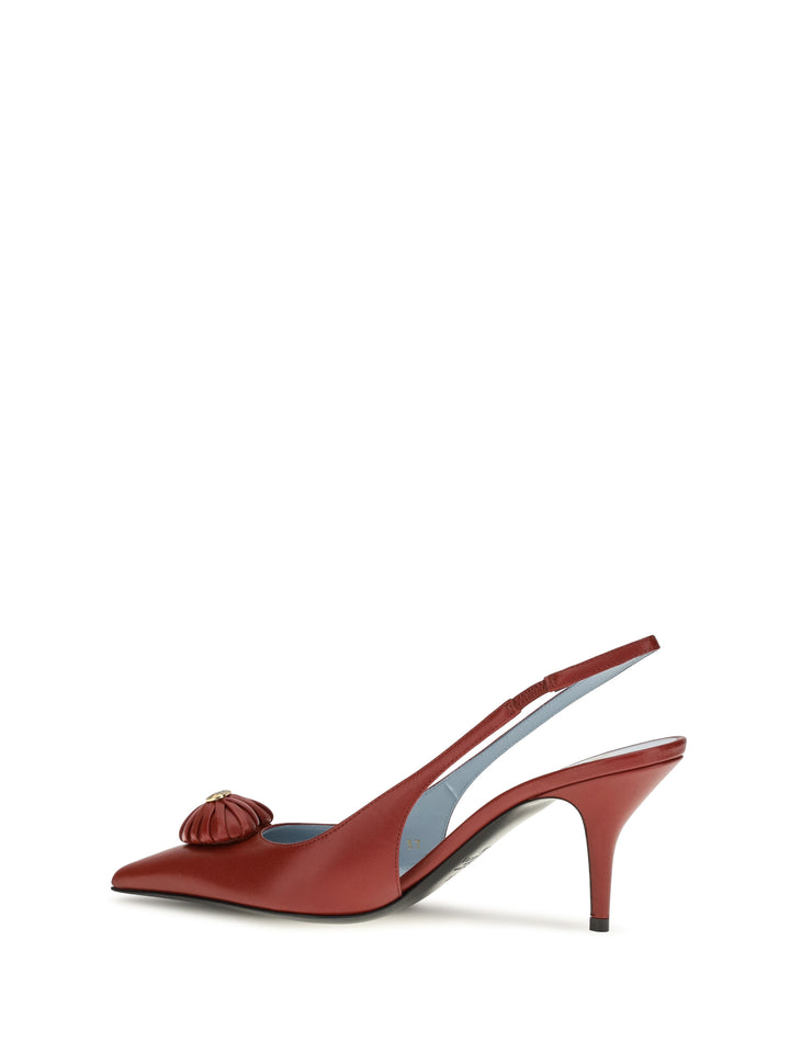 Coeur Royal Slingback leather Pumps 3