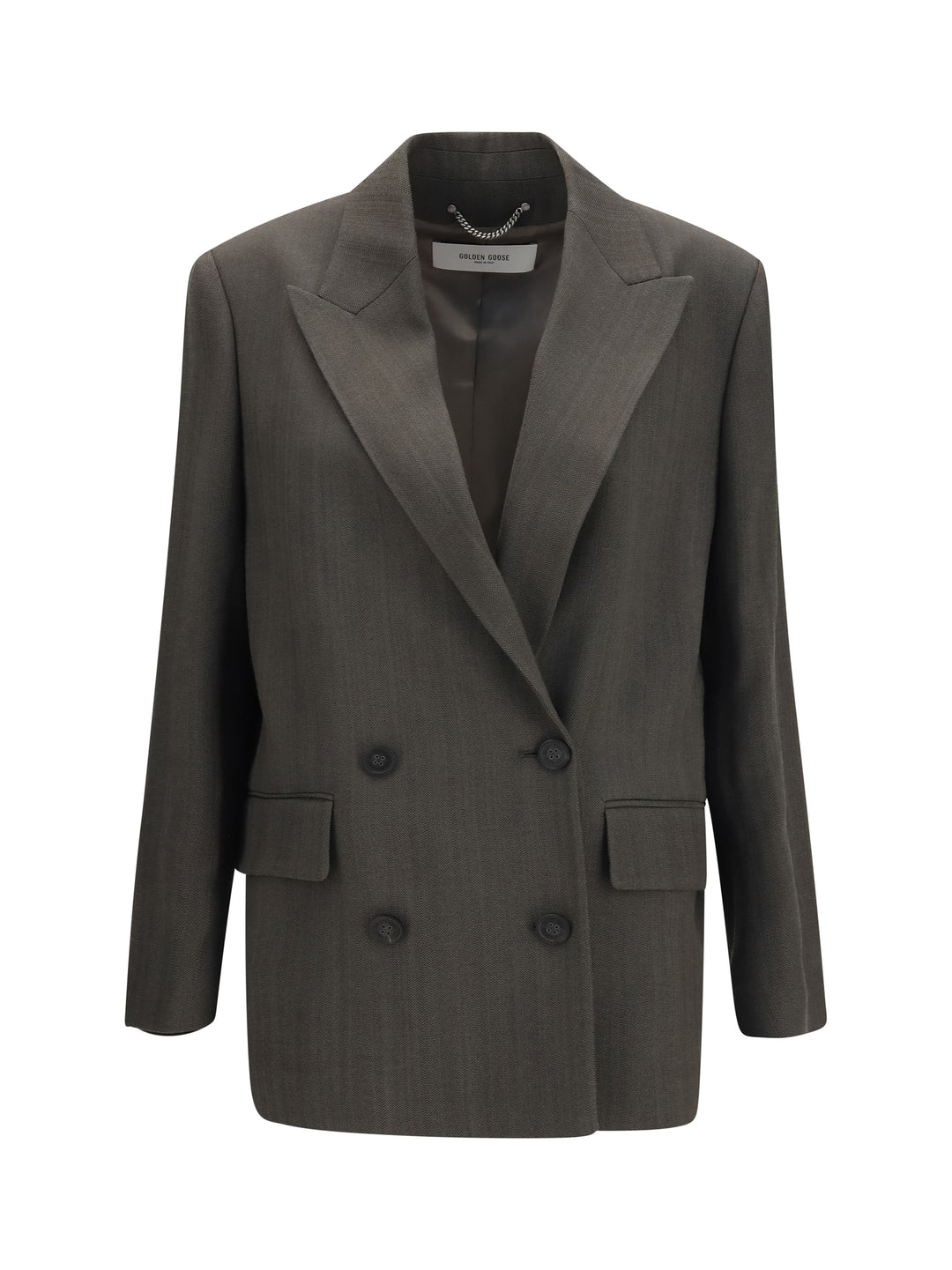 Double-breasted Blazer with drawstring 1