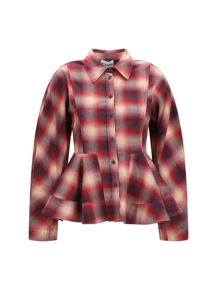 Peplum flannel Shirt 1