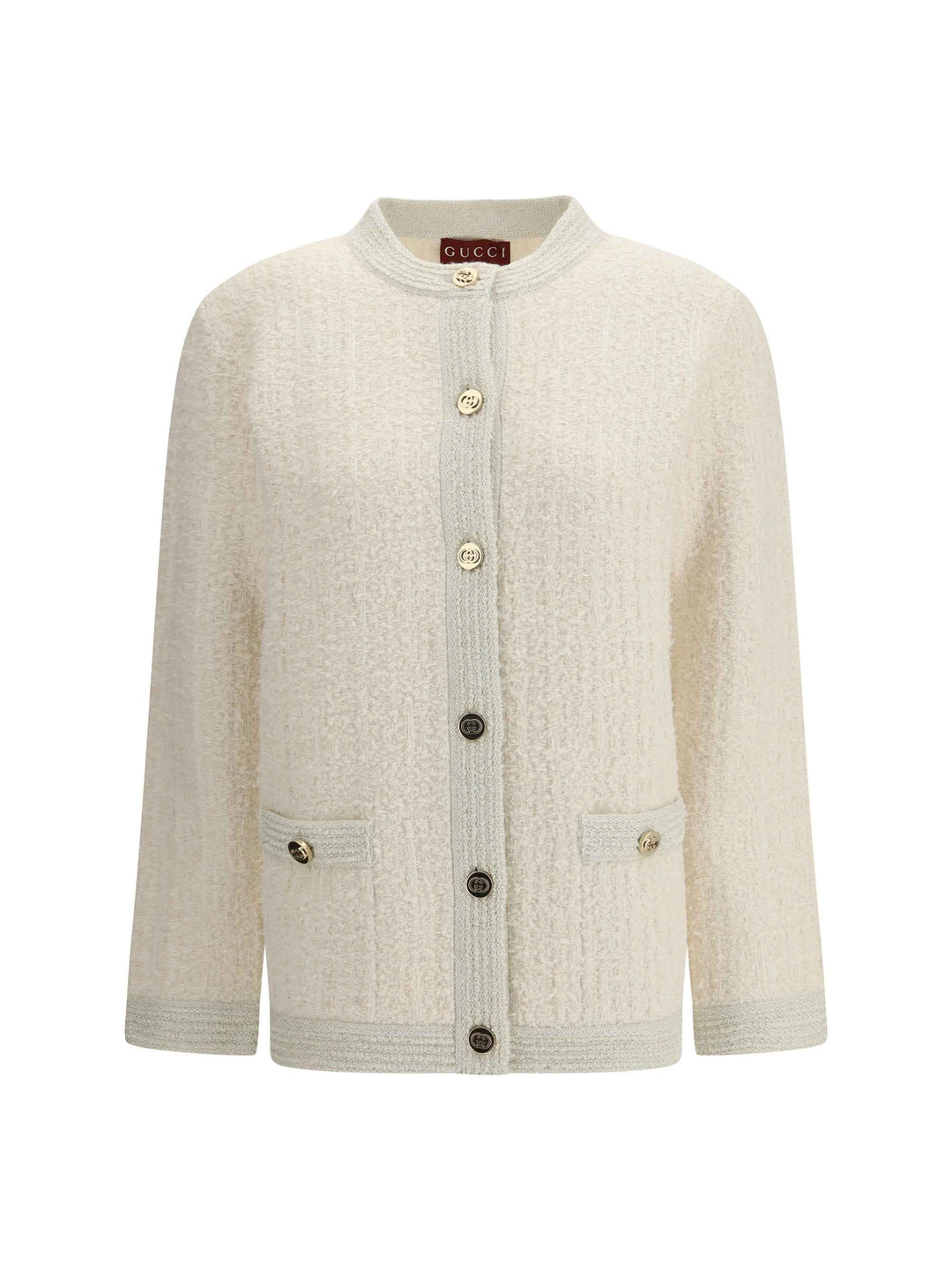 Bouclé lamé wool Cardigan