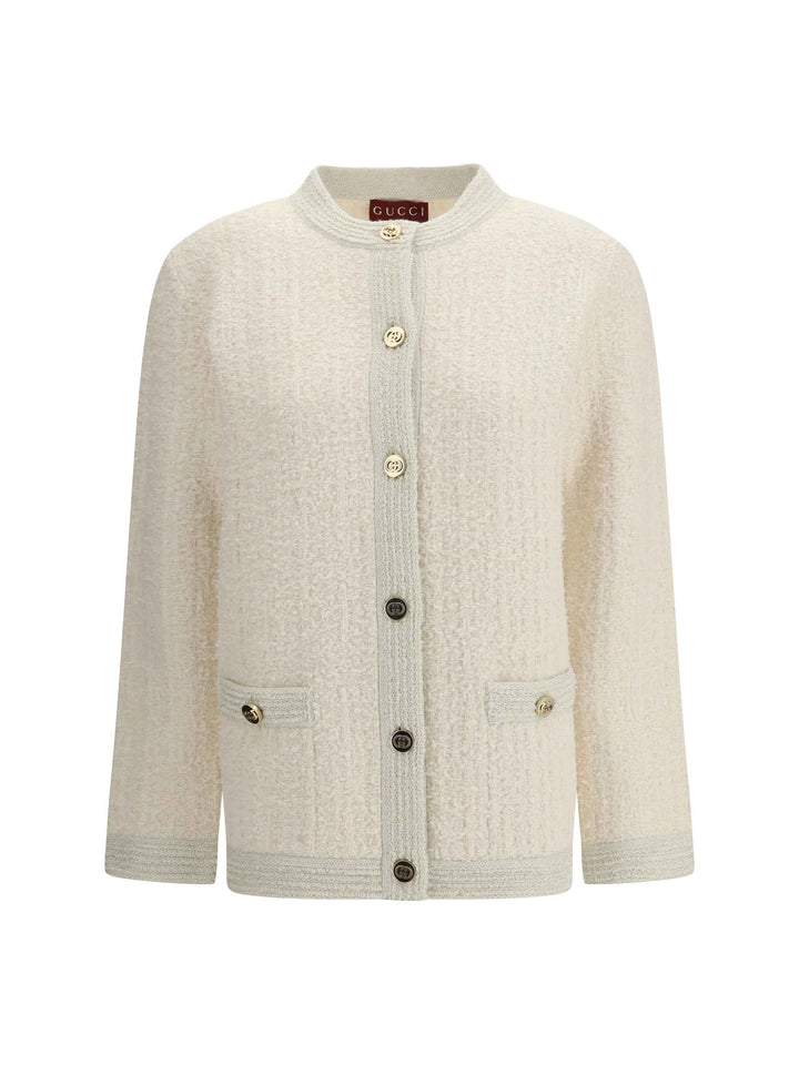 Bouclé lamé wool Cardigan