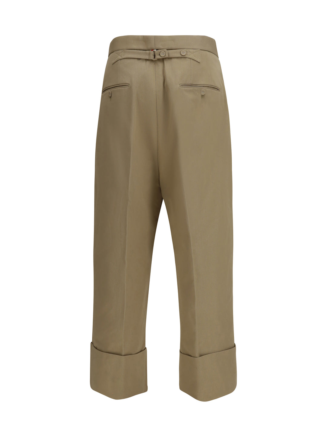 Cotton gabardine Pants with double pleats 2