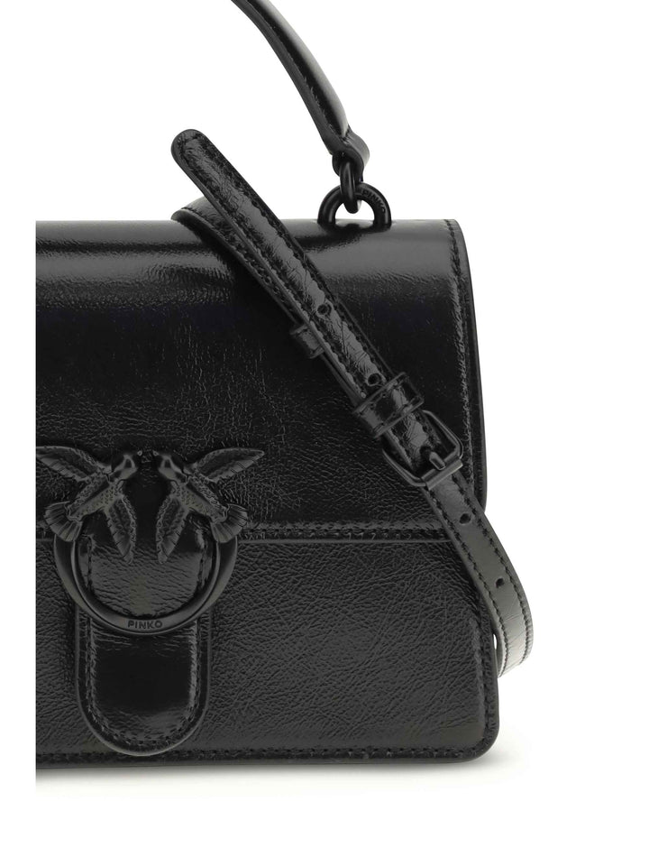 Shiny leather Love One Top mini Handbag